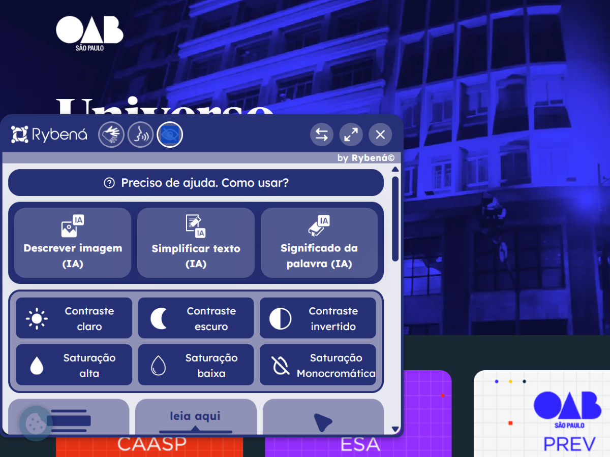 Área de representações e peticionamentos nos sites da OAB SP e do CFOAB ganha acessibilidade