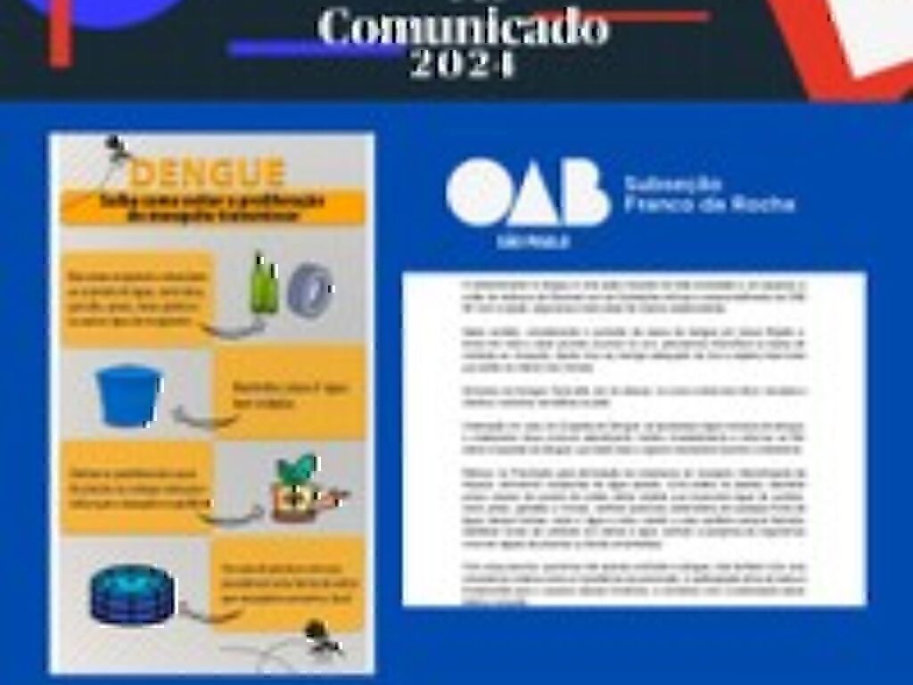 Campanha de Conscientização Contra a Dengue OAB SP