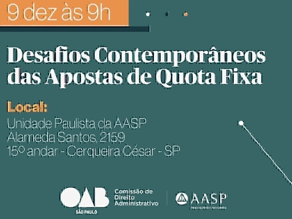 OAB SP e AASP promovem evento sobre os desafios jurídicos das bets