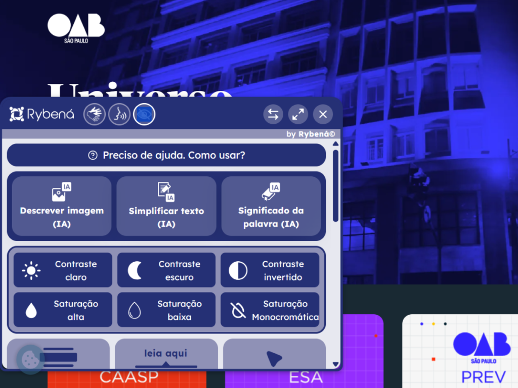 Área de representações e peticionamentos nos sites da OAB SP e do CFOAB ganha acessibilidade