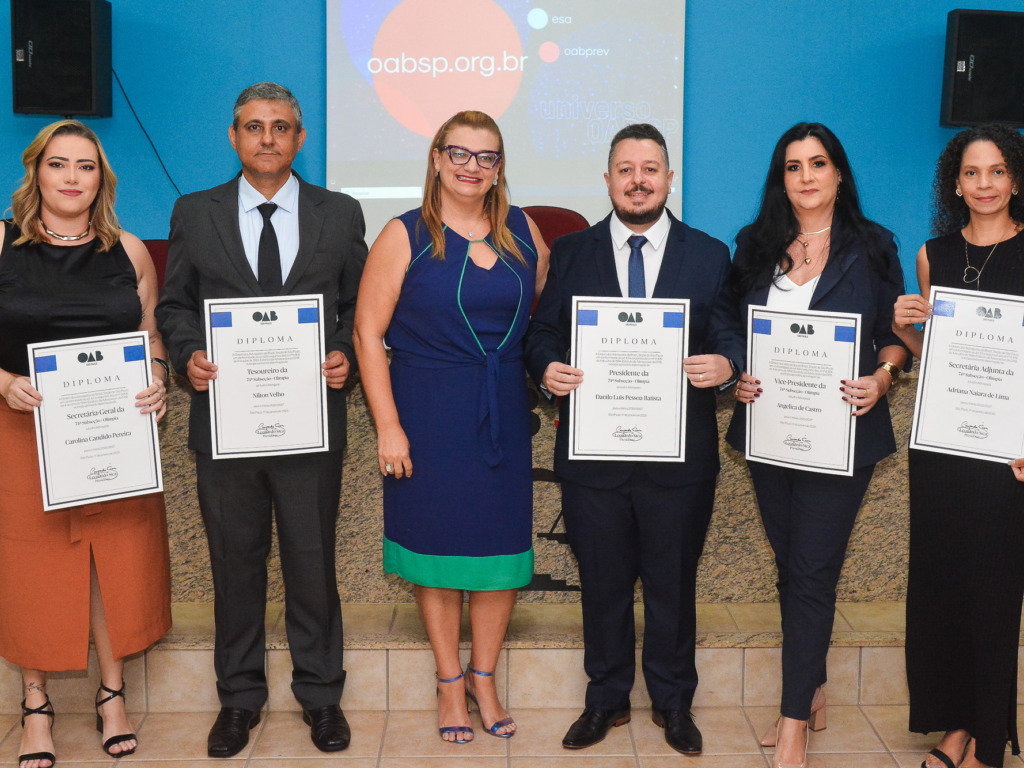 Secretária-geral da OAB SP marca presença no evento de posse da diretoria da Subseção de Olímpia