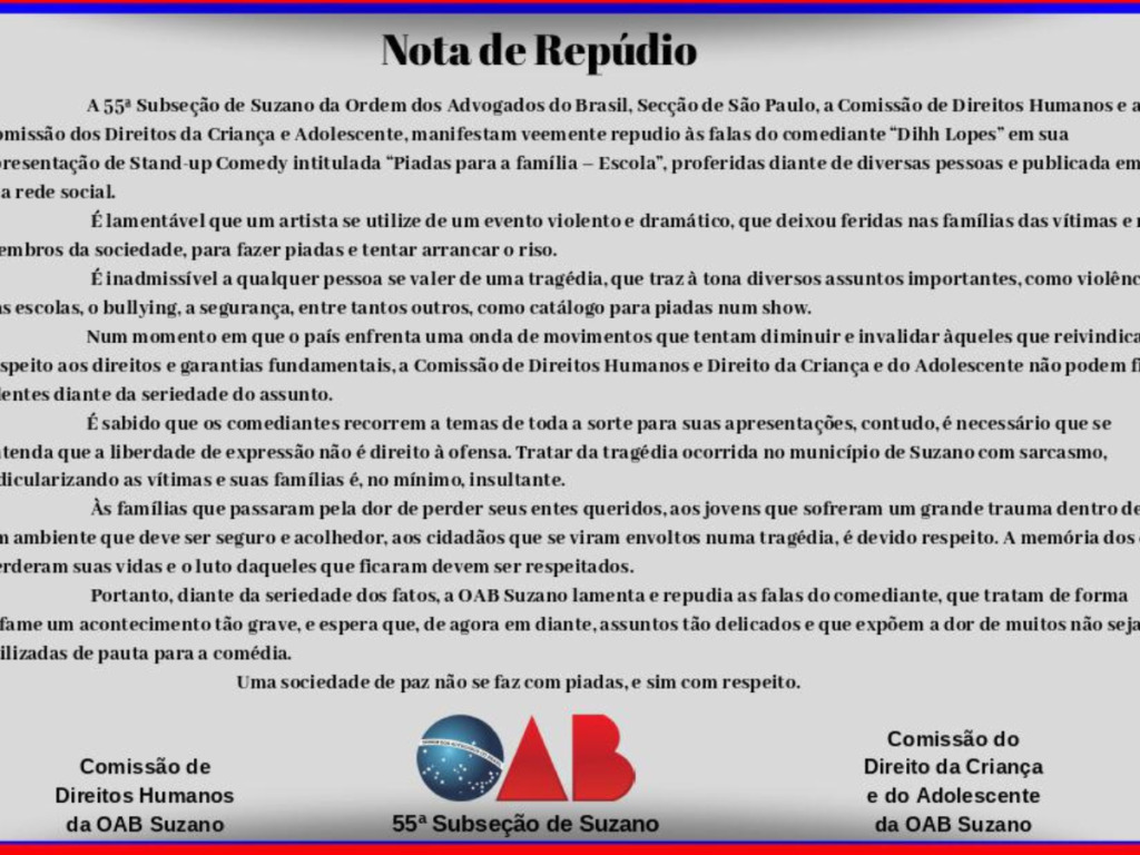 Nota de Repudio