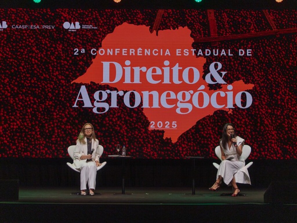 Talk Show sobre tarifaço com Teka Vendramini inicia painéis na 2ª Conferência de Direito e Agronegócio da OAB SP
